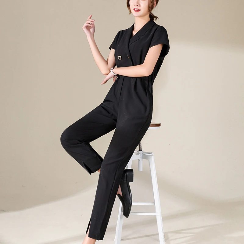 

Женский комбинезон с короткими рукавами, комбинезон на бретелях, цельный костюм, укороченные штаны-шаровары, высокая талия, большие размеры