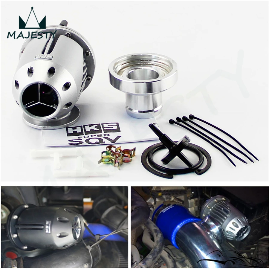 Тип 2 II кв. в выдувной клапан BOV Универсальный алюминий + 1/4 &quotФланцевая труба