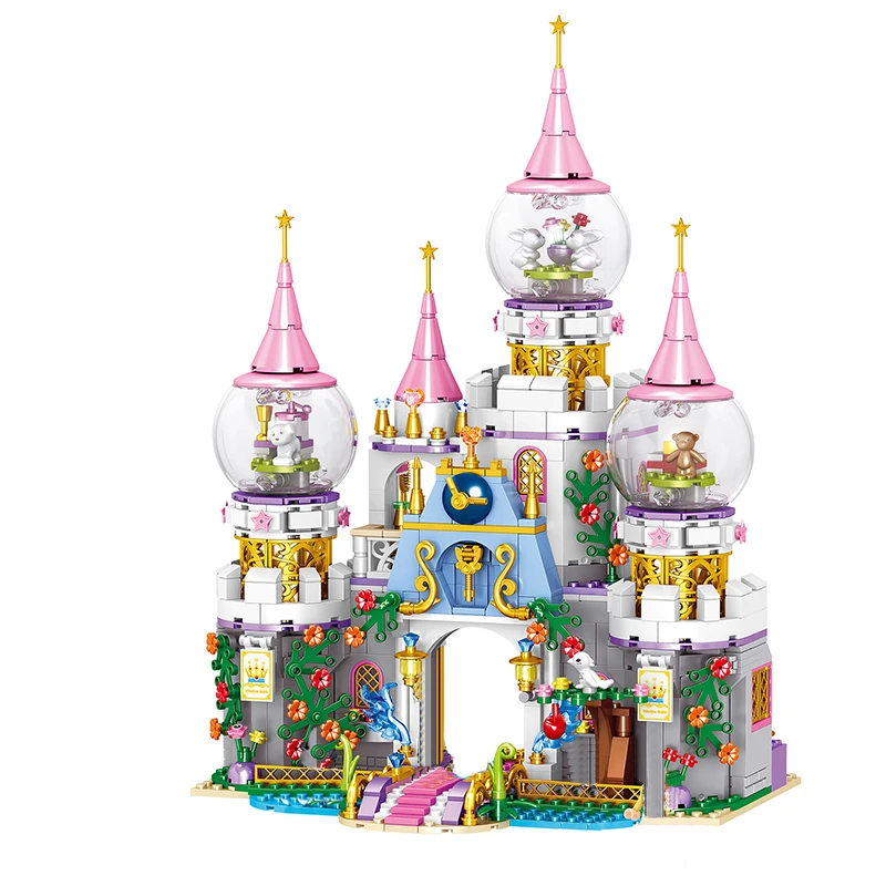 

Follow Store =$2 Coupon Princess Castle & Carriage & Landscape Fountain Model Building Blocks Toys For Children Gifts 3032 PCS