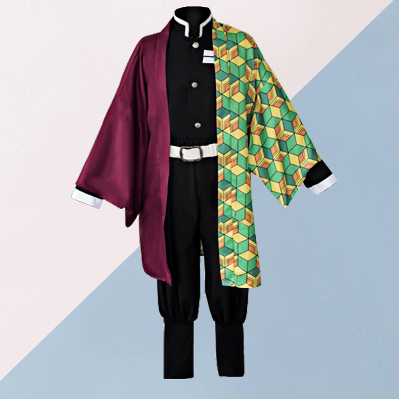 Полный комплект для косплея детей и взрослых из аниме Slayer Demon Kimetsu No Yaiba Tanjirou Kamado