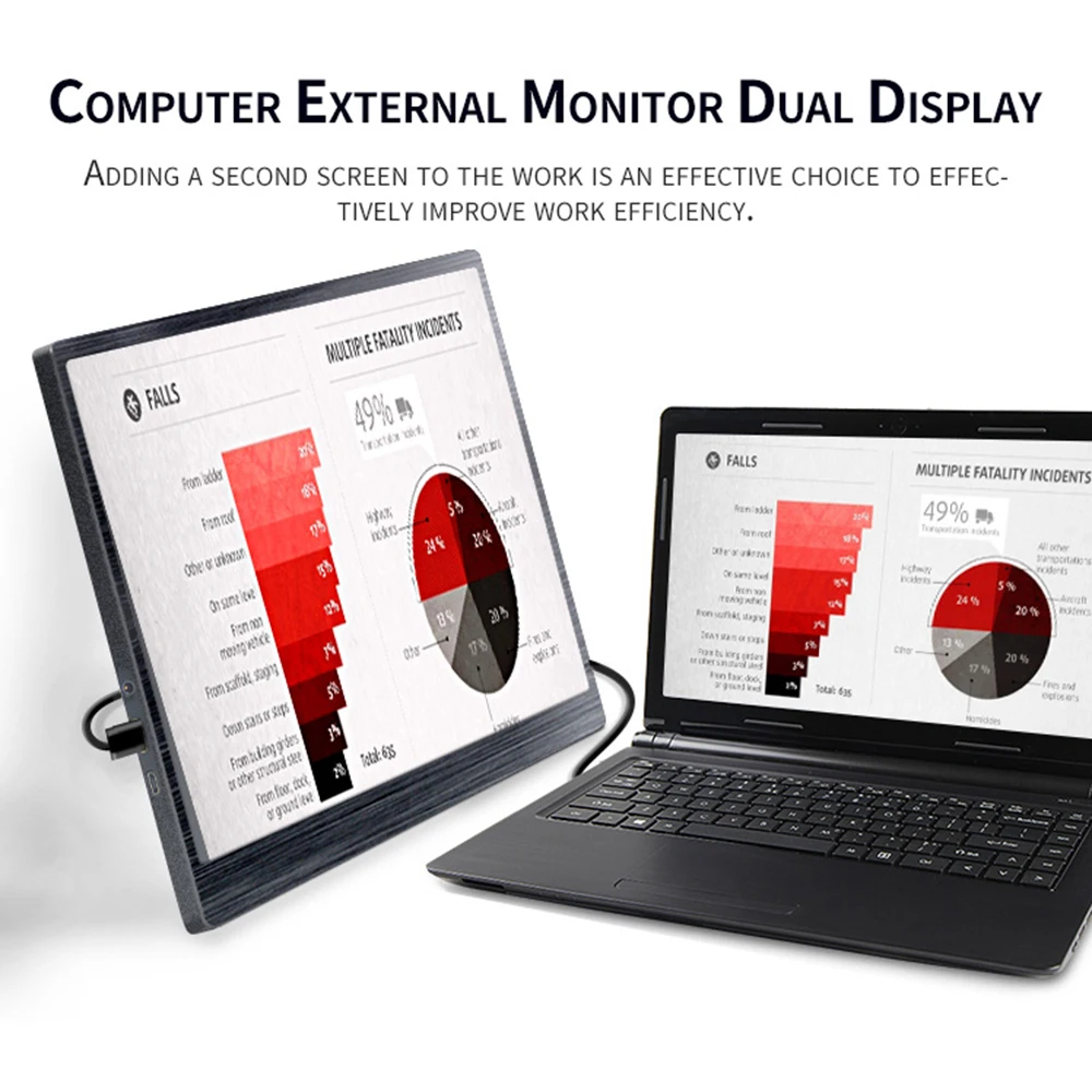 Новый 10 6 дюймов портативный монитор дисплей IPS экран 60 Гц с двумя динамиками