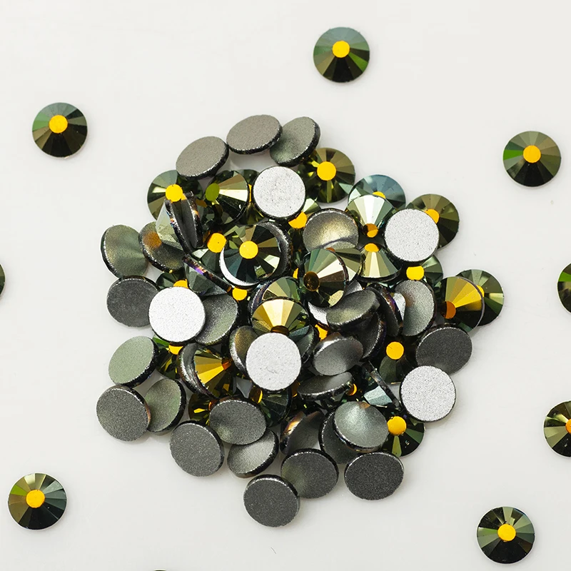 YANRUO 2058NoHF All Sizes Jet AB Crystals Stone Non Hot Fix Rhinestones Strass Flatback For Dress Accessories | Дом и сад
