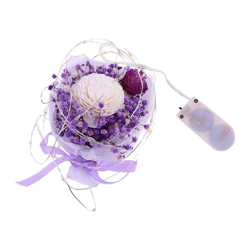 Светодиодная романтическая роза Ночник бутылочка амулет лампа с диммером