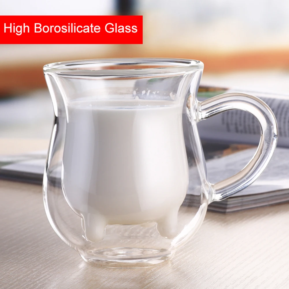 

Double-layer Glass Coffee Cup High Borosilicate With Hand Espresso Glass Cup Heat-resistant Milk Cup Glassware Drinkware Popular