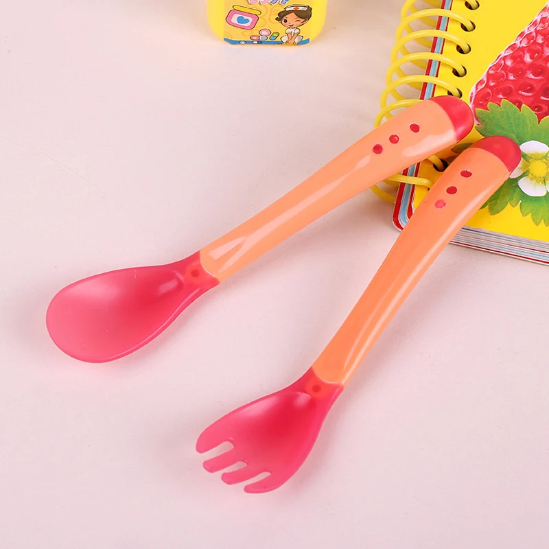 Детские мягкие полипропилен ложка конфеты Цвет Температура зондирования ложки и