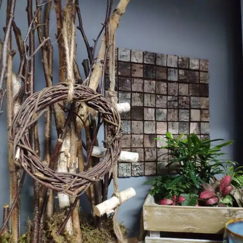 Органические природные бересты Мозаика DIY украшения реквизит для съемки