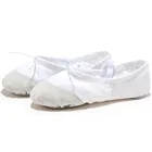 Кожаные тапочки USHINE для занятий йогой, Текстильные тапочки для учительского зала и балетных танцев, белые, EU22-45