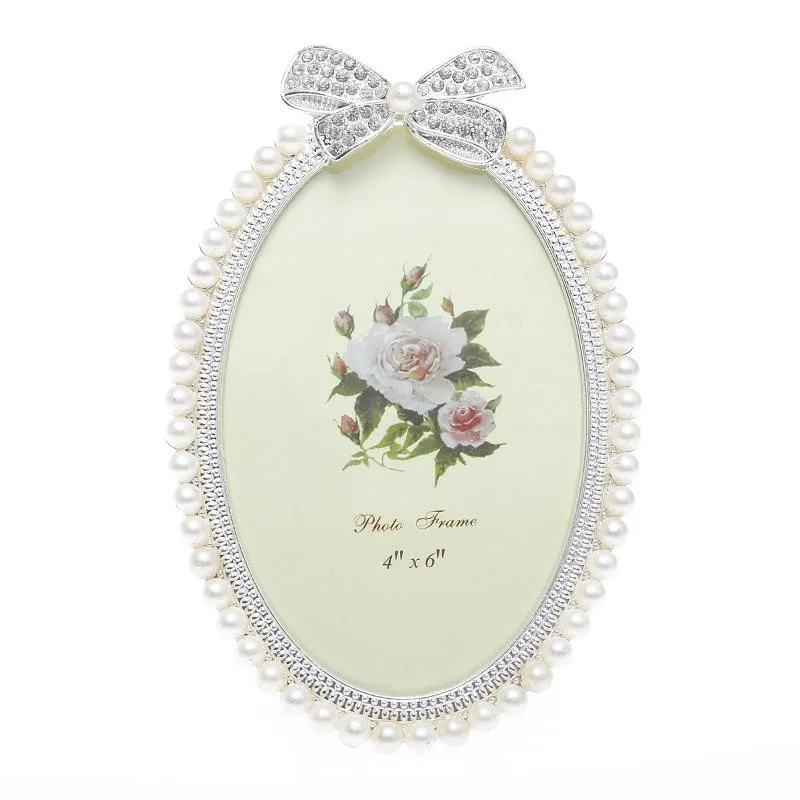 

Fashion Pearl Metal Diamond Photo Frame Birthday Gift Decoration Frame