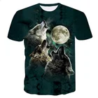 Модная мужская футболка Galaxy Wolf, футболка с 3D принтом, крутая забавная футболка, футболка с коротким рукавом, футболка с животным принтом, мужские повседневные топы