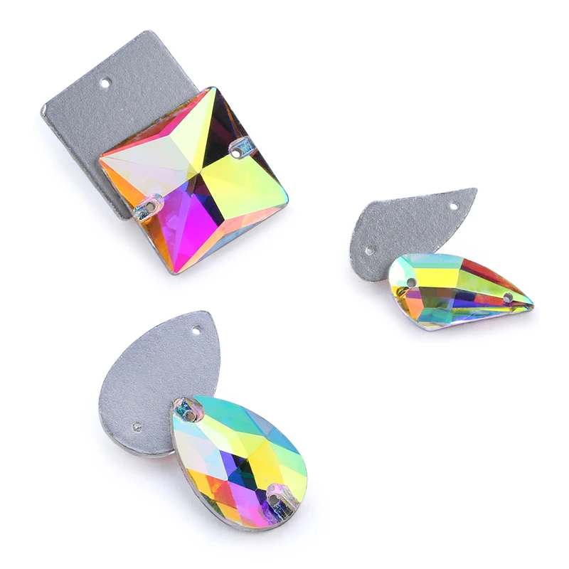 Стразы для шитья стразы из обычного стекла с кристаллами AB много цветов декор