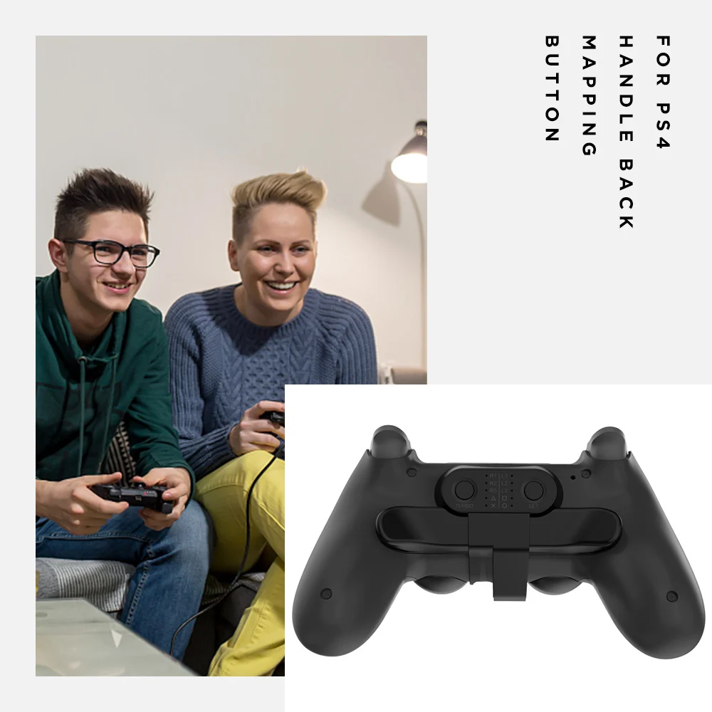

Gamepad Back Button Joystick Rear Button Extended Attachment With Turbo Key Adapter For PS4 Game Controller Accessories