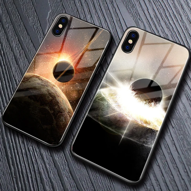 Чехол для iPhone 6 жесткая задняя крышка ретро земля Вселенная солнечный galaxy чехол 6S
