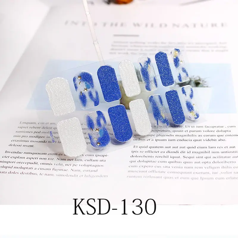 KSD-130 Новинка! аксессуары для ногтей. Самоклеящиеся блестящие наклейки. Маникюрные наклейки для ногтей. Водостойкие наклейки для женщин и девушек - Цвет: KSD-130