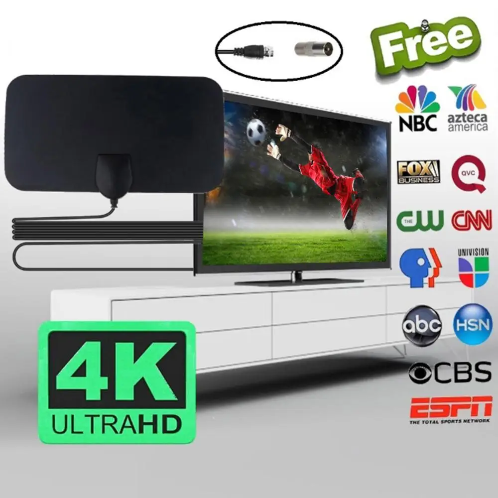 4K 25 дБ комнатная цифровая ТВ антенна с высоким коэффициентом усиления HD TV D