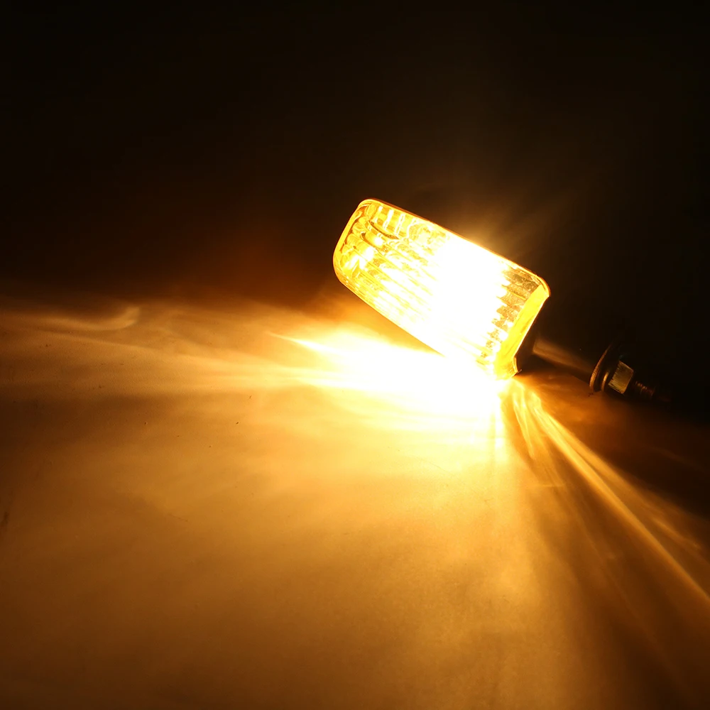 

LEEPEE 1 Pair LED Turn Signal Lamp Amber Blinker Bulb Motorcycle Flasher Motorbike Indicator Light Universal DC 12V