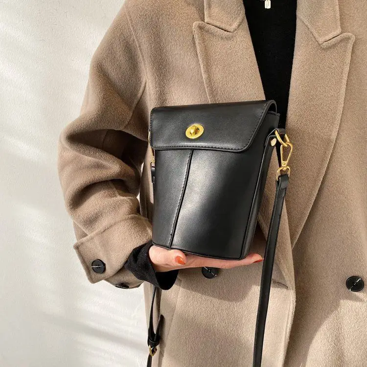 

Pu Leather Bucket Bag Small Crossbody Bag Women Luxury Designer Handbag Classic Crocodile Pattern Shoulder Messenger Handbag