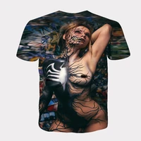 2021 new summer mens and womens short sleeved printed t shirt unique sexy exaggerated dynamic 3d printing t shirt oversize