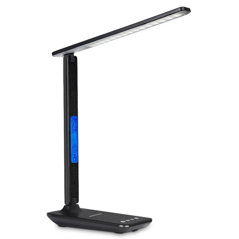 

10W Wireless Charging Folding Desk Lamp Eye Protection Reading Desk Lamp Dimmable Touch-Led Lamp With Calendar
