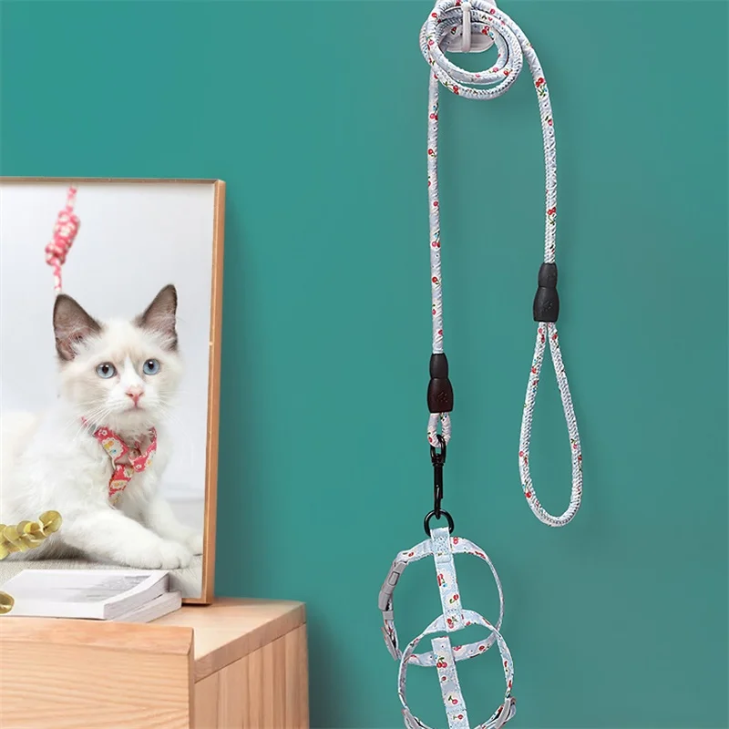 

Уличные товары для домашних животных шлейка для кошек жилет I-образный ремешок регулируемый противоударный свинцовый трос для домашних жив...