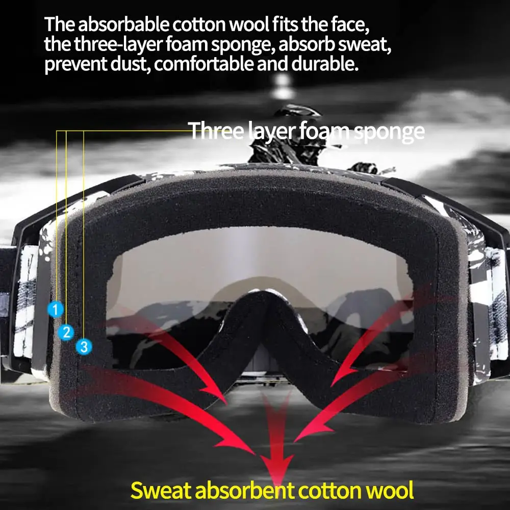 

Riding Motorcycle Protection Glasses Sport Outdoor Safety Glasses Skiing Goggle Protective Dust-Proof Anti-UV Windproof Tactical