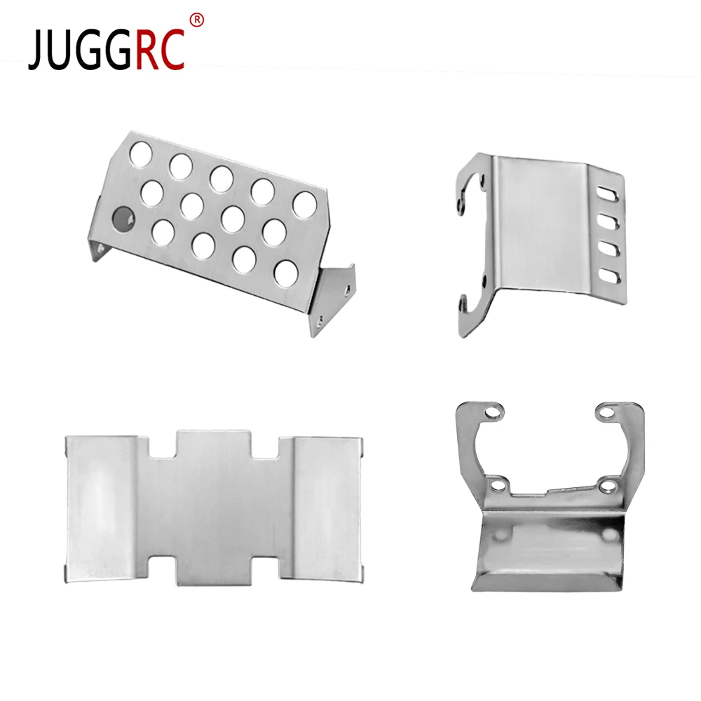 4 шт. SCX10 бронированная ось шасси из нержавеющей стали защитная пластина для 1/10 RC