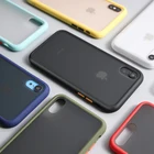 Ударопрочный цветной чехол для телефона iphone 11 11pro Max X XR XS Max 7 8 6 6s Plus, простой прозрачный защитный чехол