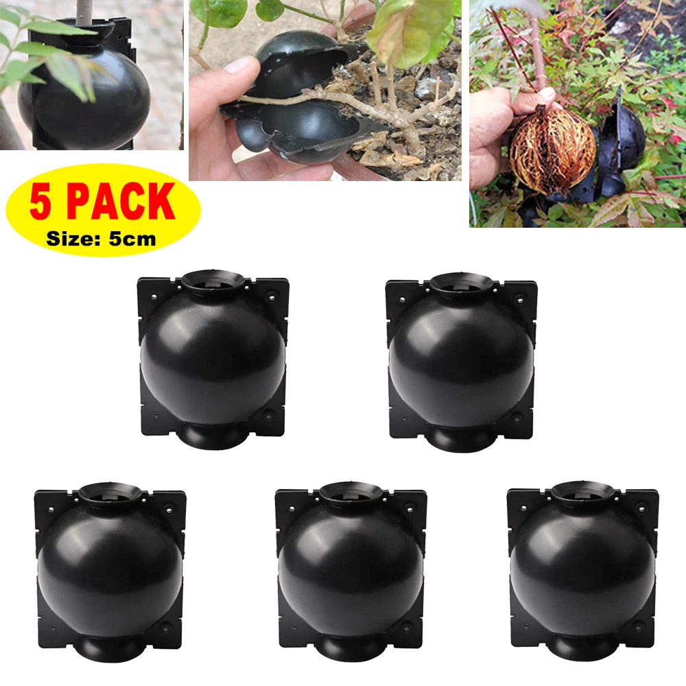 

1/3/5/Pcs Plant Rooting Ball Root Grafting Growing Box Breeding Case Plant Root Device Layer Pod High Pressure Ball for Garden