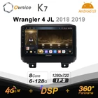 Автомагнитола Ownice K7, 2DIN, Android 10,0, мультимедийный видеоплеер для Jeep Wrangler 4 JL 2018 2019, автомобильное аудио, GPS-навигация, 5G WiFi