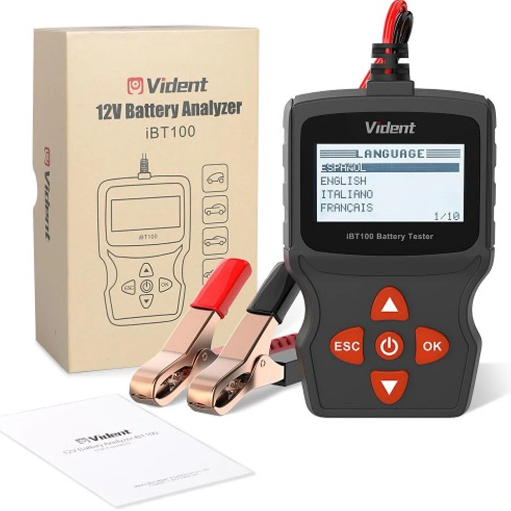 Анализатор аккумулятора Vident iBT100 12 В для утопленных AGM GEL 100 1100CCA автомобильный