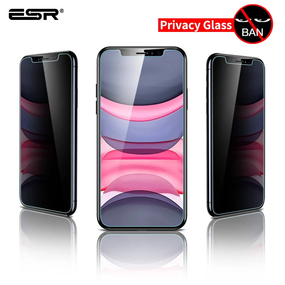 ESR Защита экрана для защиты конфиденциальности для iPhone 11 Pro X Xs Xr Xs Max антишпионская пленка защитное закаленное стекло Анти-шпион простая установка