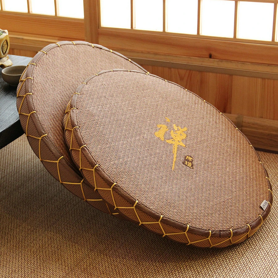 Матрас с сиденьем Futon в японском стиле Круглый оконный мат дзен для чайной