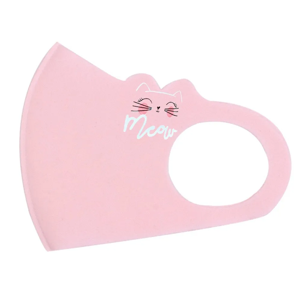 Детская маска многоразовая с мультяшным принтом дышащая эластичная для ухода за