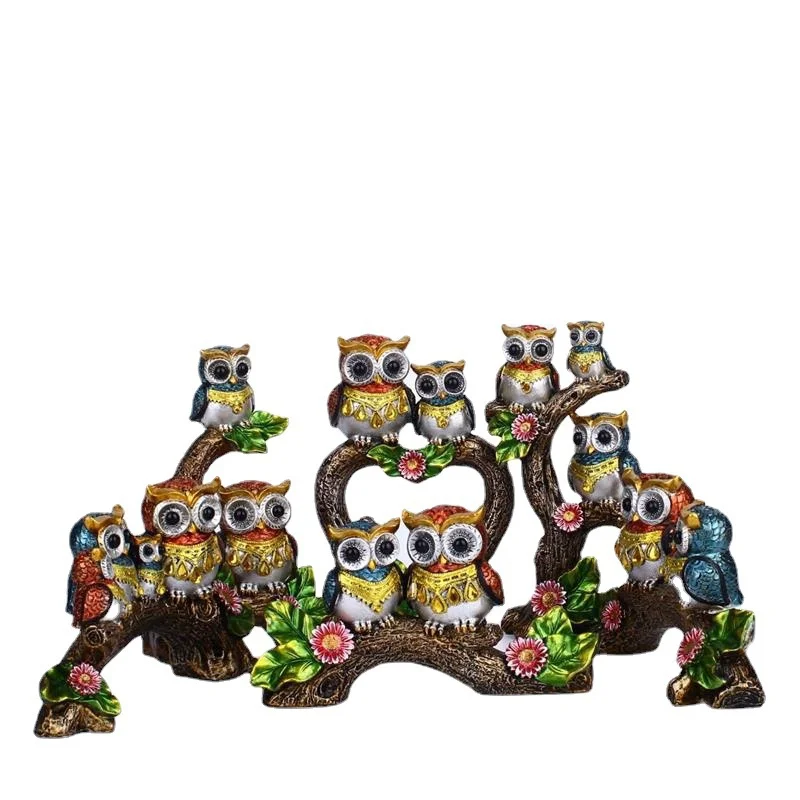 Креативная милая сова домашние полимерные поделки винный шкаф гостиная