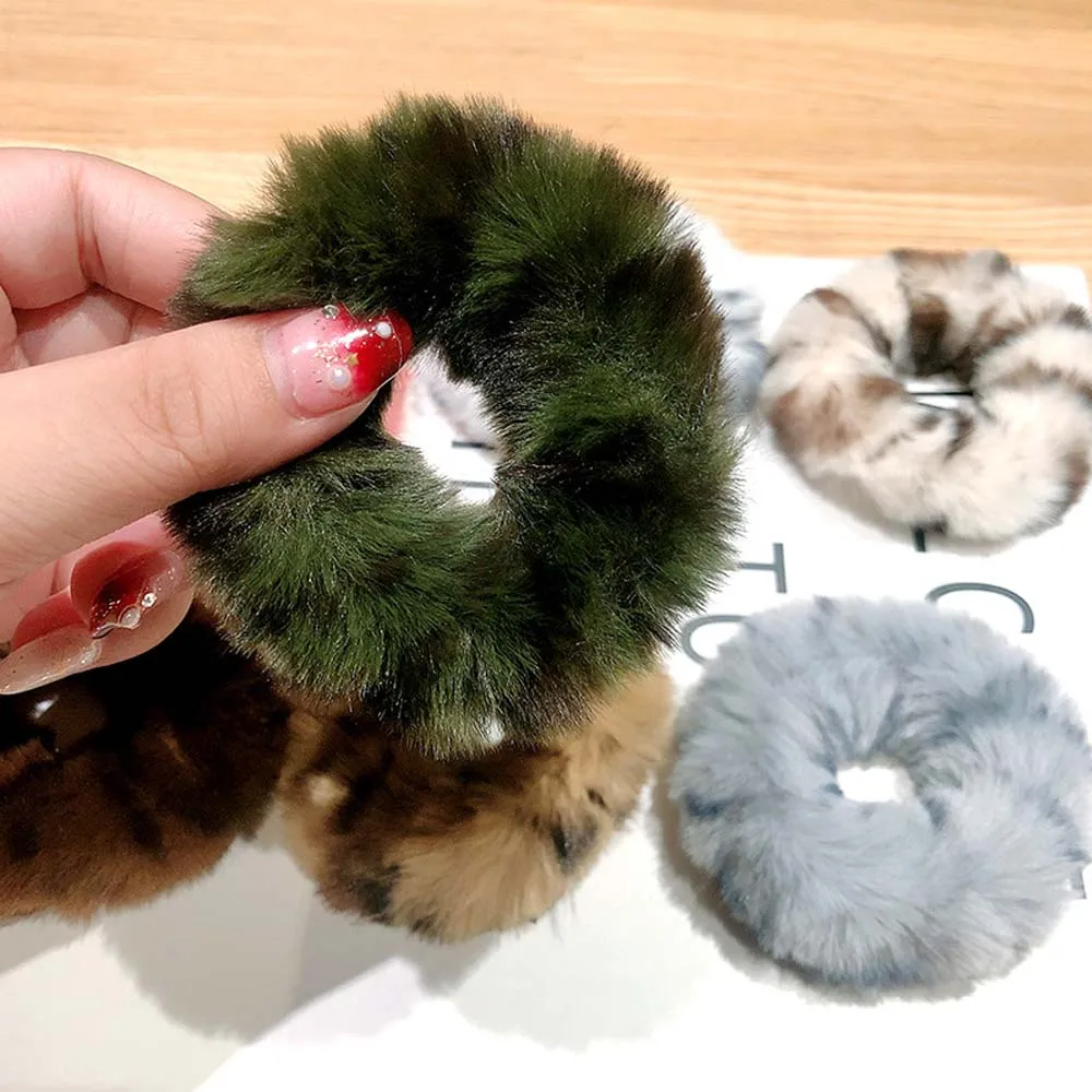 Милые эластичные резинки для волос Женская резинка из искусственного меха с