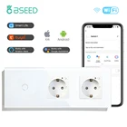 Сенсорные выключатели BSEED с Wi-Fi, 123-клавишный двухсторонний выключатель света, умная жизнь, двойные настенные розетки питания, управление через приложение Google Alexa Tuya
