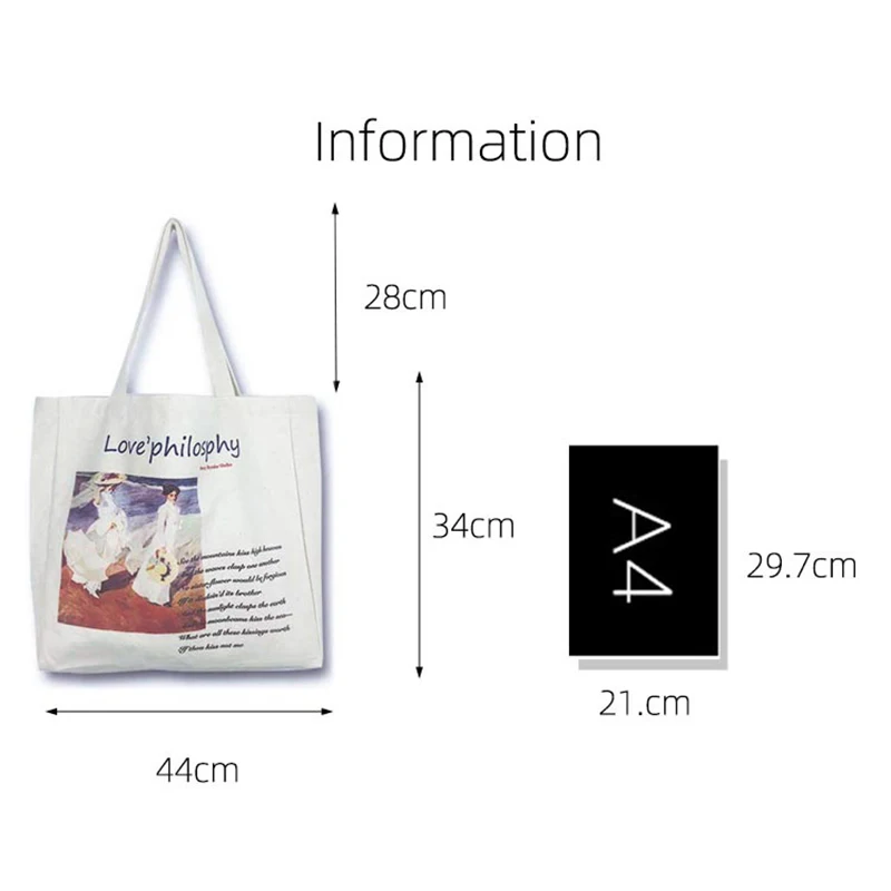 2020 Women Canvas Big Shoulder Bag Daily Large Shopping Bags Art Oil Painting Book Cotton Cloth Eco Handbag Tote Shopper |