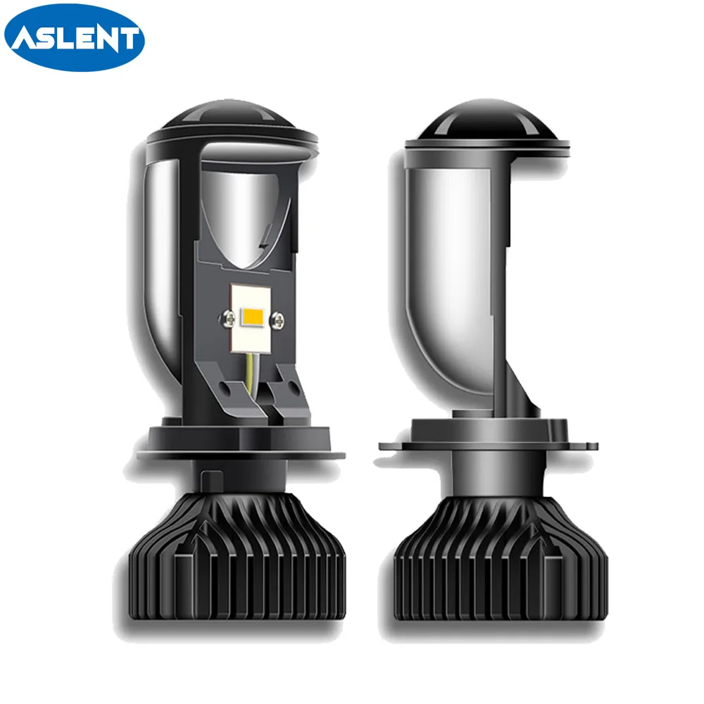

ASLENT H4/9003/HB2 CANBUS mini led lens lamp high/dipped beam projector Car Headlight Bulbs 5500K-6000k light bulb for auto moto
