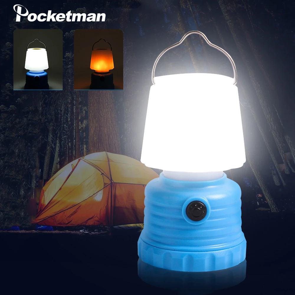 Portable Outdoor Camping Light Led Flame Lamp Lantern Tent Flashlight Torch by 3AAA Batteries | Освещение
