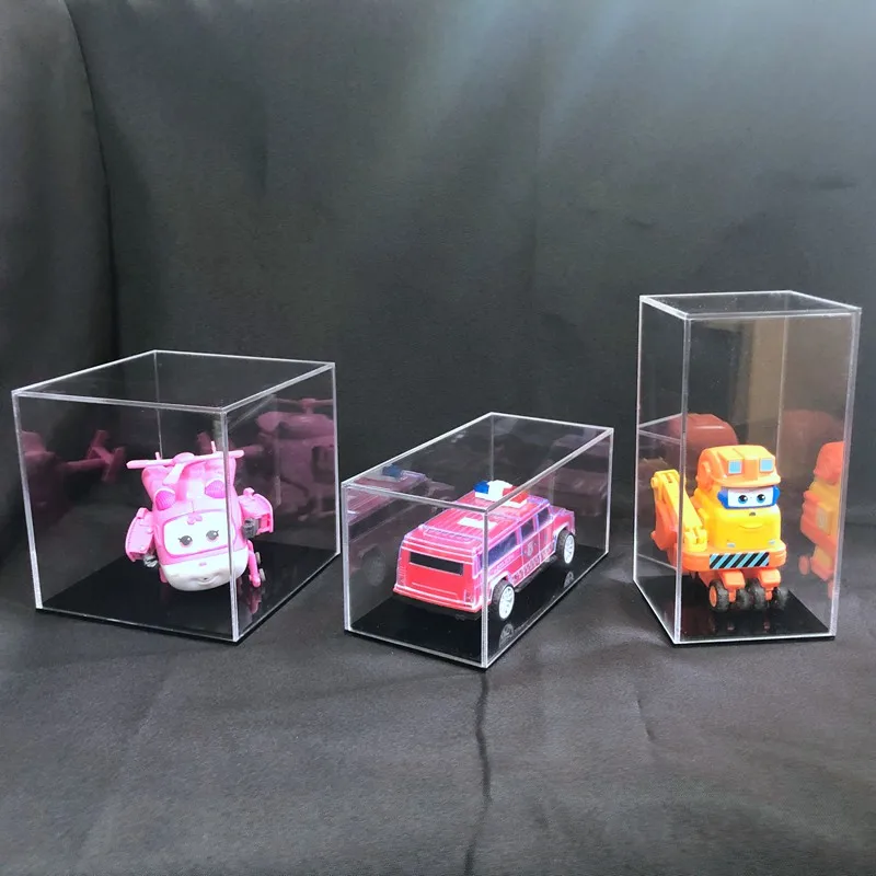 

Model Car Acrylic Case Transparent Dustproof with Black Base 1/64 1/43 1/32 1/18 1/24 Scale Display Box High Quality