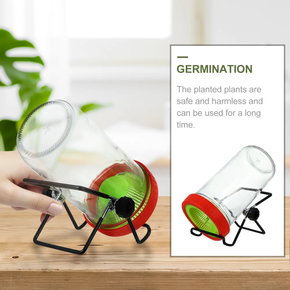 

3pcs 650ml Sprouting Jar Kit Wide Mouth Mason Sprouting Jar with Stand