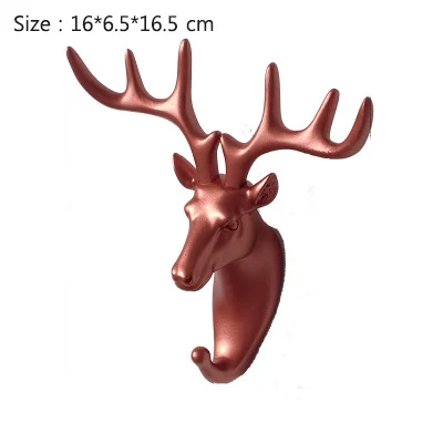 Deer-Rose Gold Strongwell, скандинавские крючки в виде животных, американский подвесной крючок, держатель, вешалки для ключей, крепкие бесшовные крючки для украшения дома - Цвет: Deer-Rose Gold