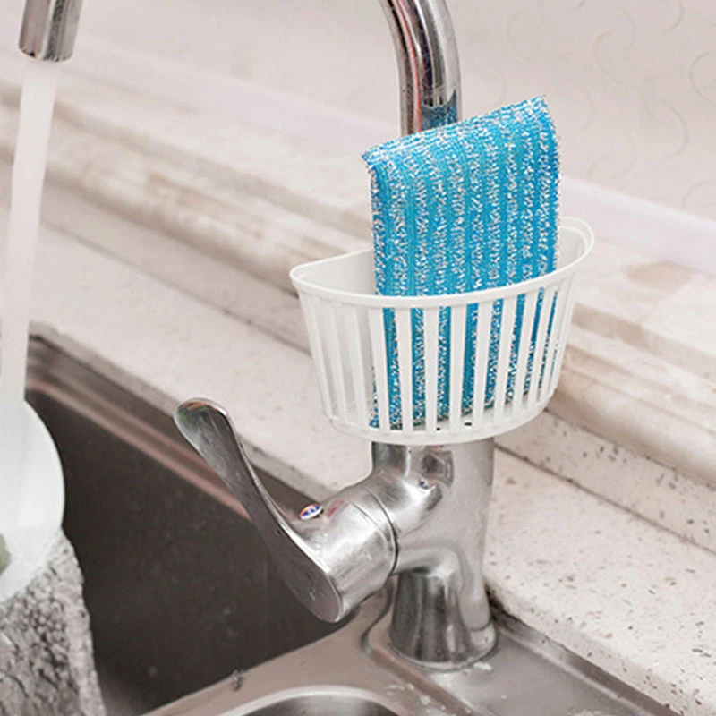 

Hot Sold New Creative Drain Rack Shelf Basket Hanging Basket Sponge Storage Spout Holder Kitchen Supplies Plastic Faucet Rack