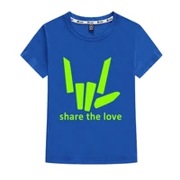 2 14y 2020 summer youtube share the love t shirts kids t shirt funny gestures symbol casual cotton o neck boys tshirt girls tops
