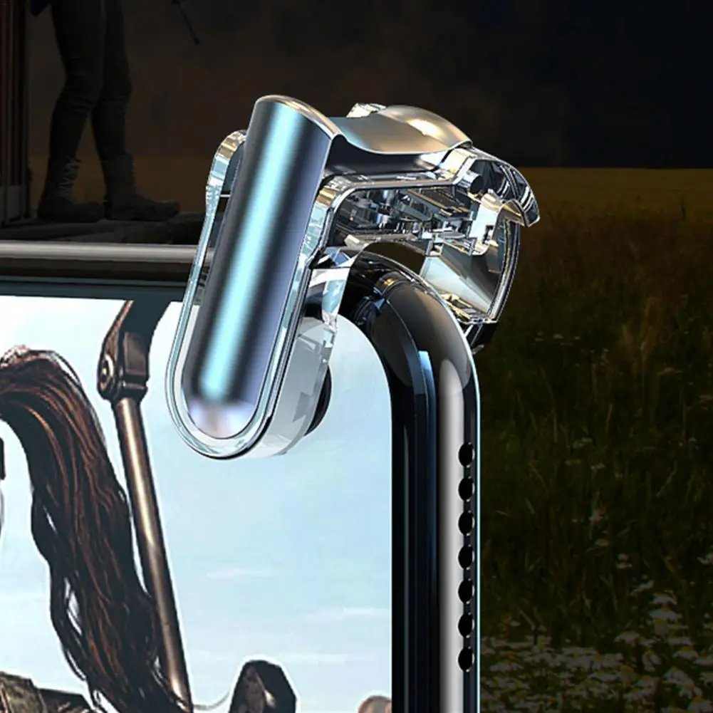 

1 Pair PU-BG Game Trigger PhoneController Gamepad Tools Fire Button Aim Key Auxiliary Hanging Joystick