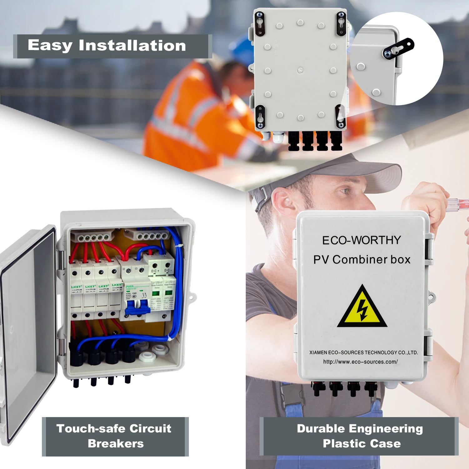 Новый 4 строки Солнечный фотогальванический блок объединителя W размыкатели цепи