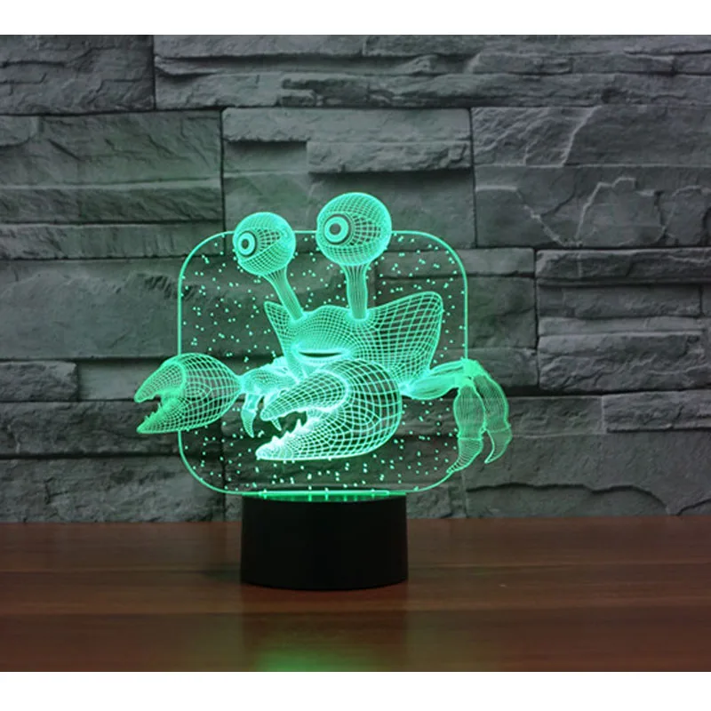 Ночсветильник-краб светодиодный 7 цветов для украшения дома | Лампы и освещение