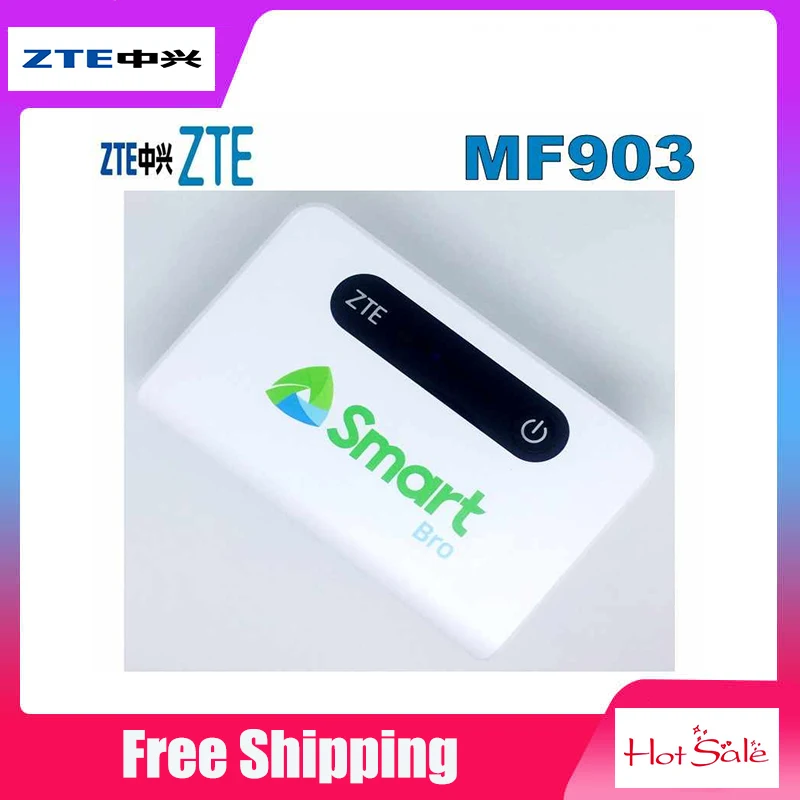 

Разблокированный Карманный Wi-Fi роутер ZTE MF903 4G LTE с внешним аккумулятором 5200 мАч и портом Lan