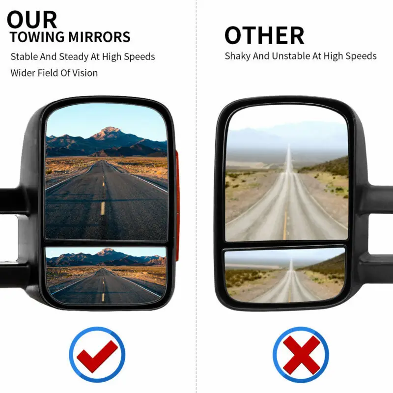 

Led Signals Power Heated defog defrost Tow Mirrors With Convex Blind Spot Mirror For 03-06 Chevy Silverado 1500/2500/Hd/3500