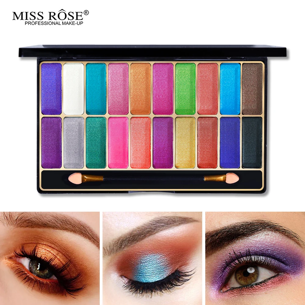 Палитра теней для век Miss Rose 20 цветов мерцающие матовые тени палитра макияжа