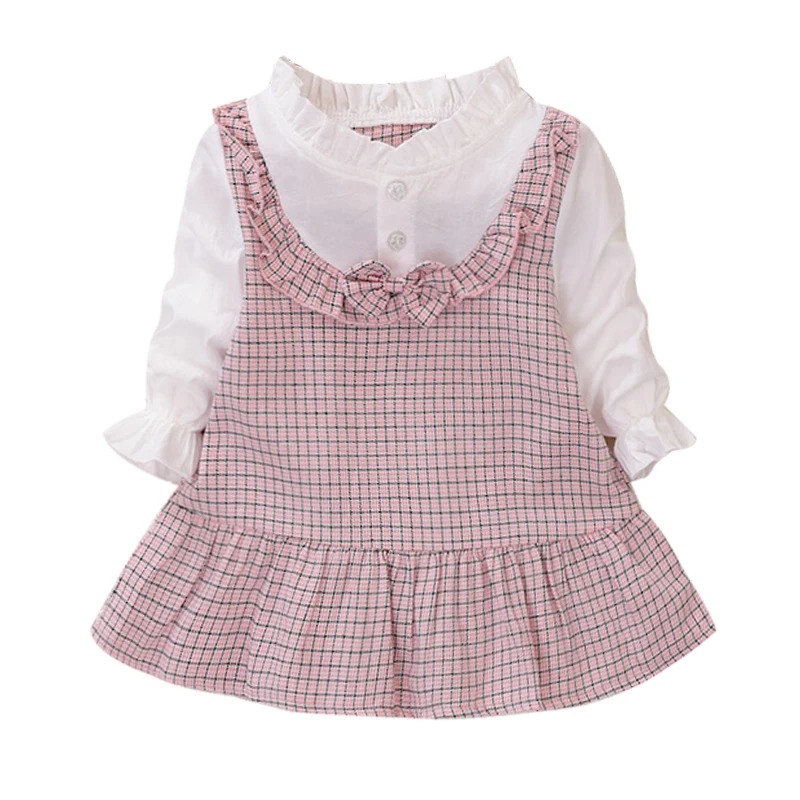 Платье для маленьких девочек детское платье принцессы на бретелях в клетку из